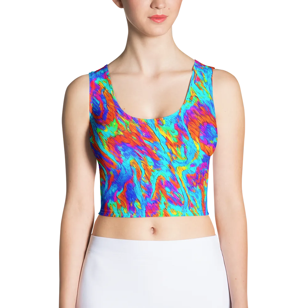 Caribbean Static on Crop Top — Front