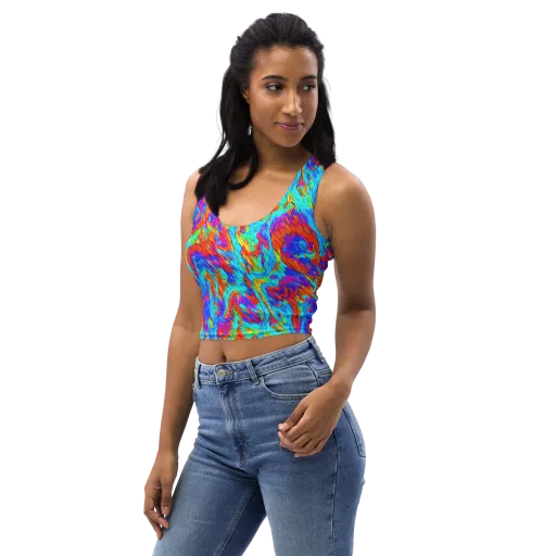 Caribbean Static on a Crop Top