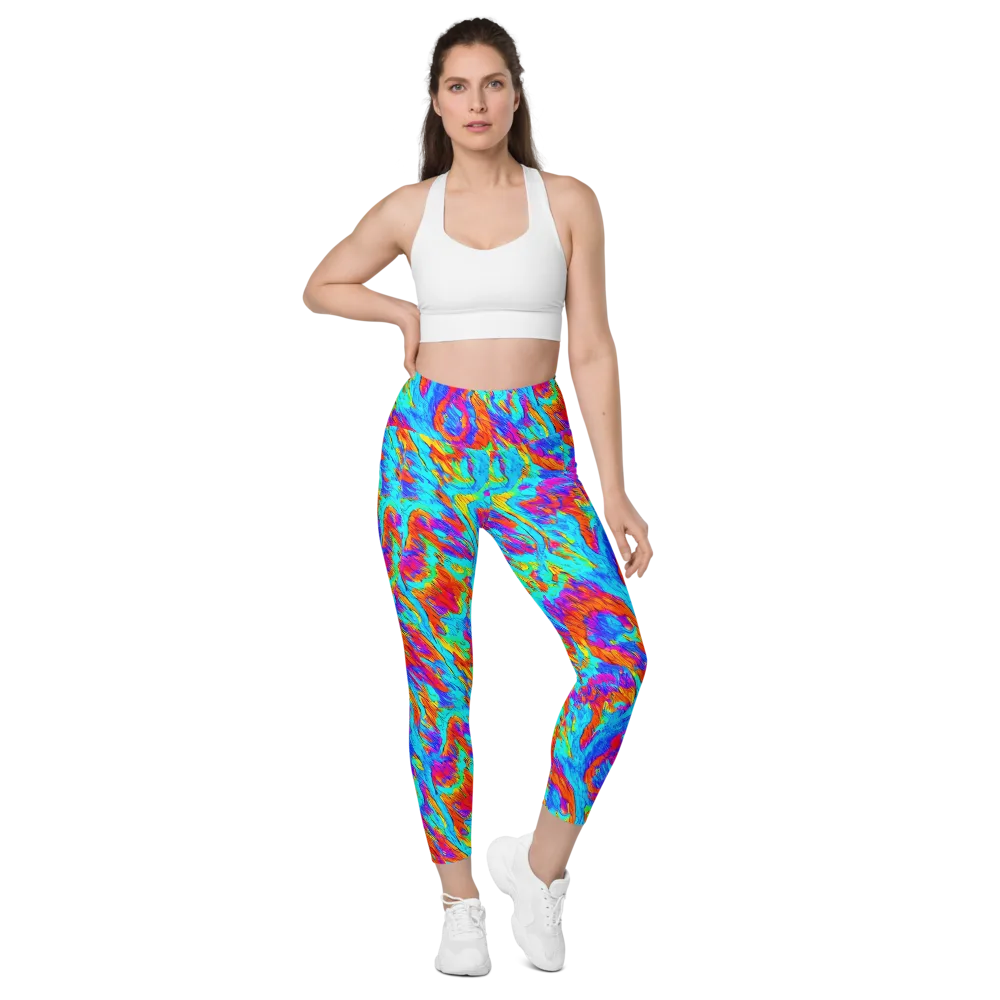 Caribbean Static on Leggings with Pockets — Front