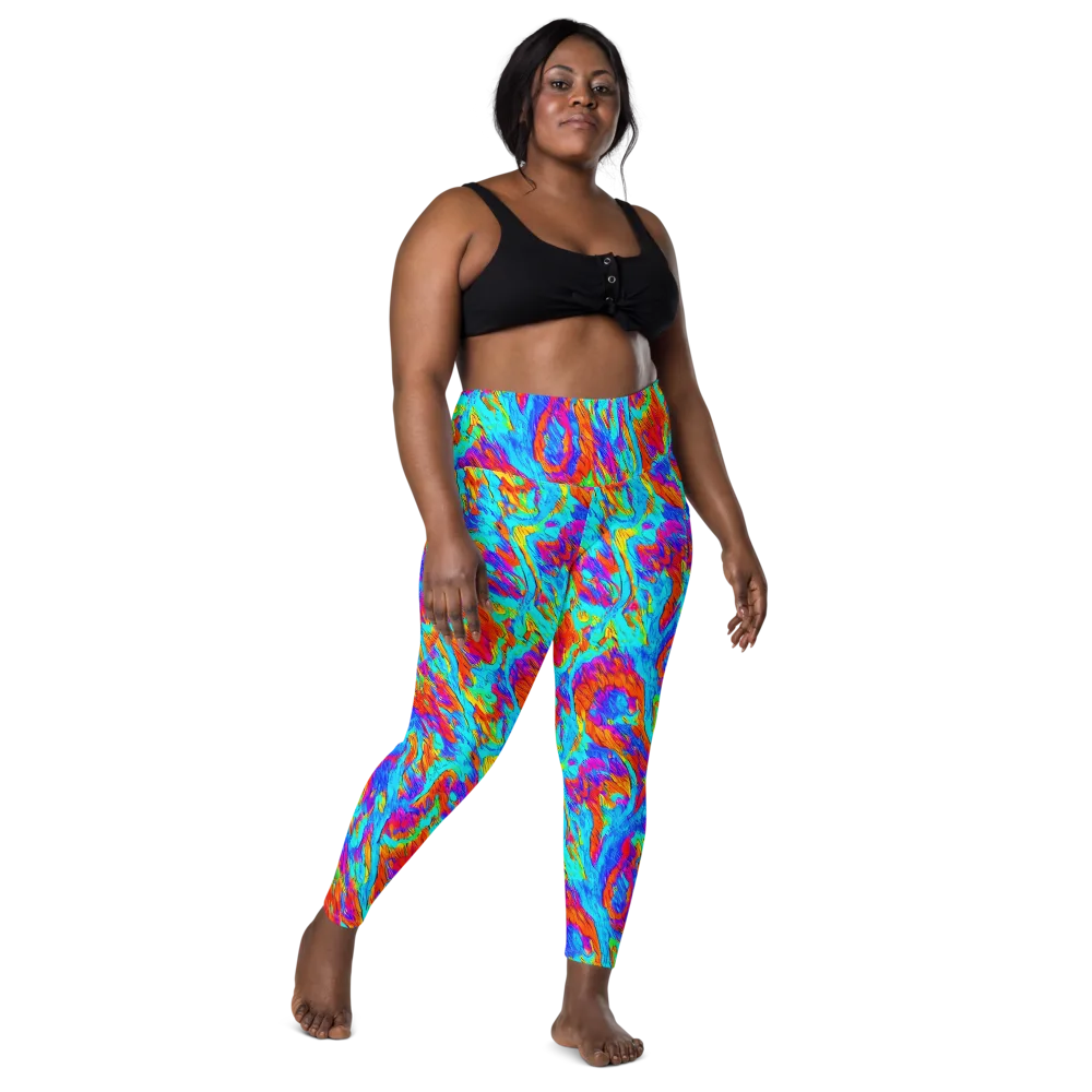 Caribbean Static on Leggings with Pockets — Front