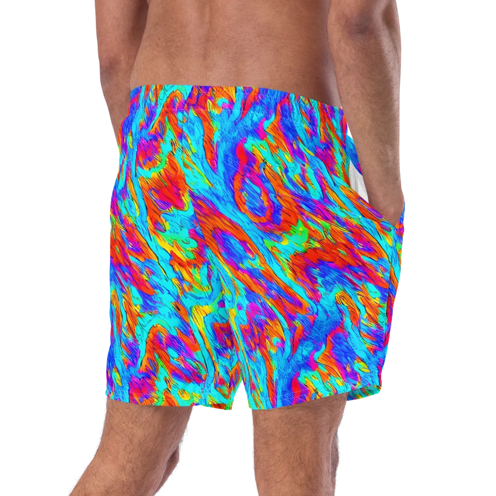 Caribbean Static on Swim Trunks — Right Back