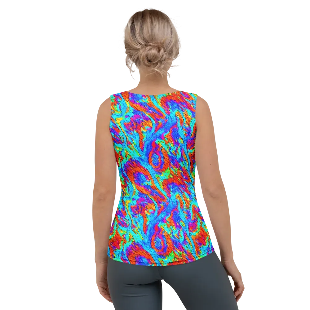 Caribbean Static on Women's Tank Top — Back