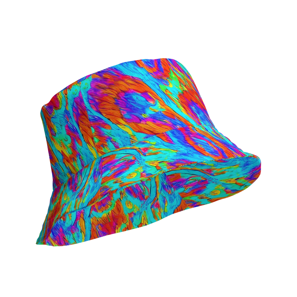 Caribbean Static on Reversible Bucket Hat — Product details Outside