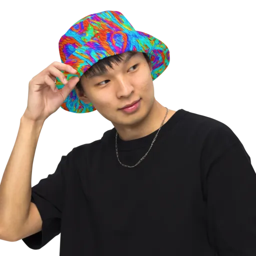 Caribbean Static on a Reversible Bucket Hat