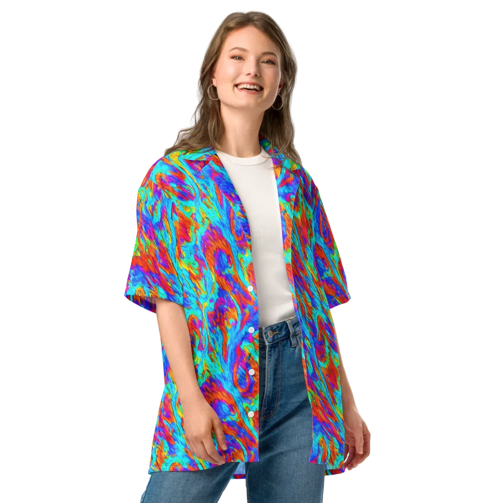 Caribbean Static on Button Shirt — Front