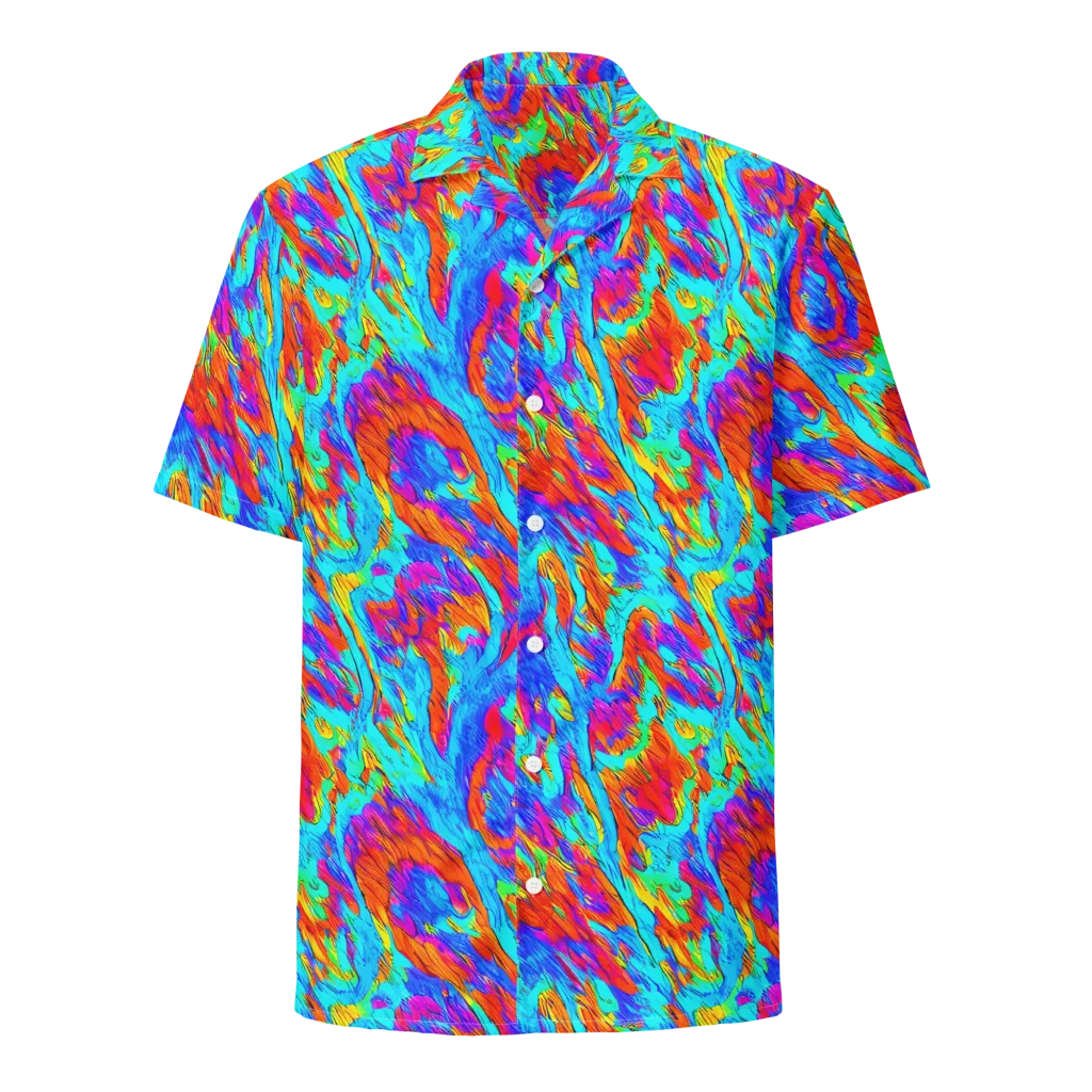 Caribbean Static on Button Shirt — Front
