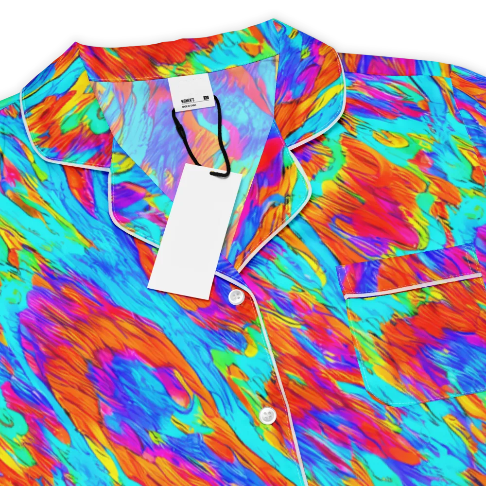 Caribbean Static on Women's Short Sleeve Pajama Top — Product details