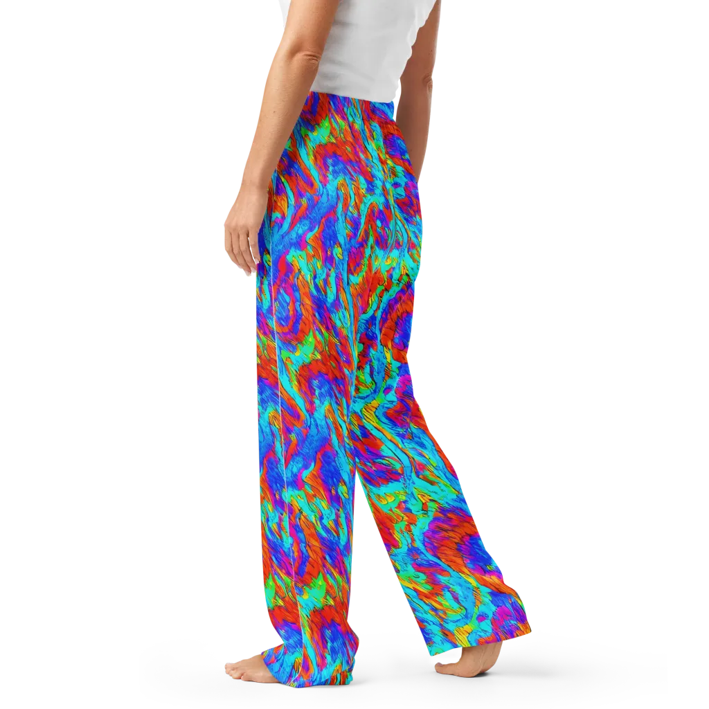 Caribbean Static on Women's Pajama Pants — Left