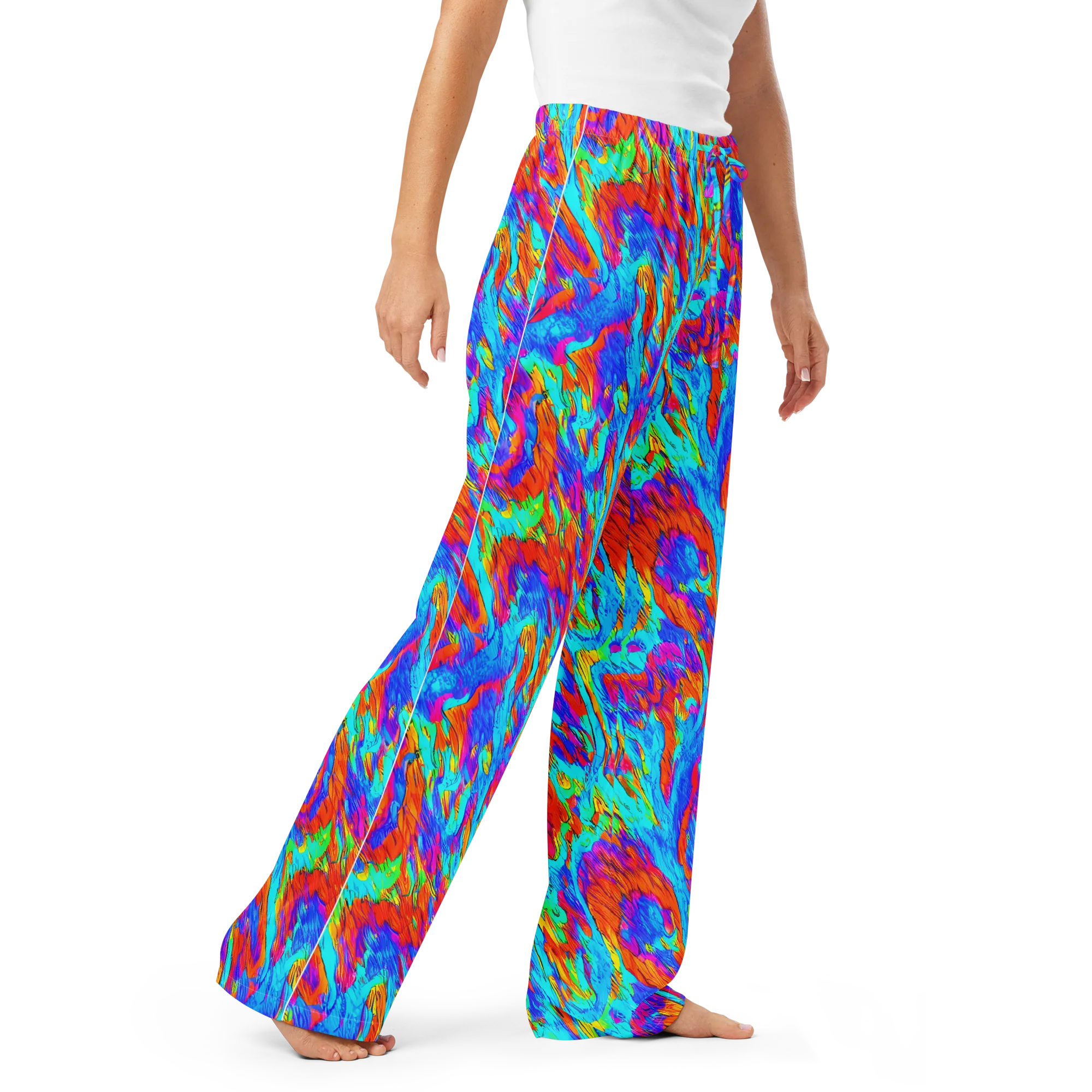Caribbean Static on Women's Pajama Pants — Right Front