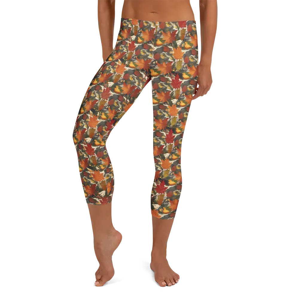 Autumn Alchemy on Capri Leggings — Front