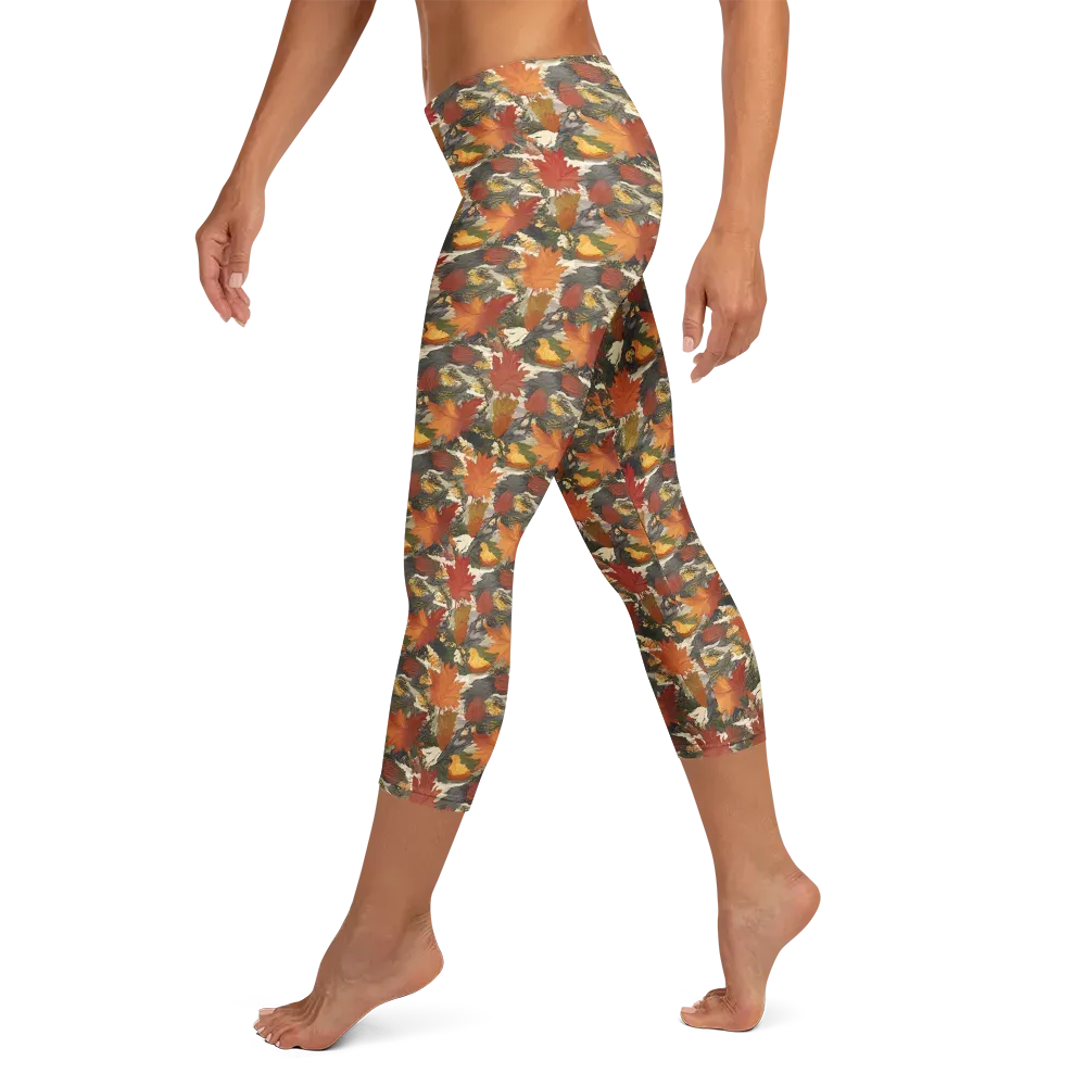 Autumn Alchemy on Capri Leggings — Left