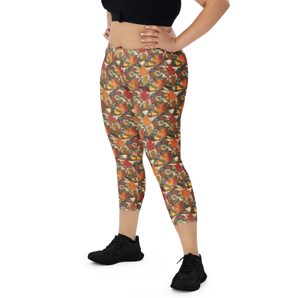 Autumn Alchemy on Capri Leggings — Front