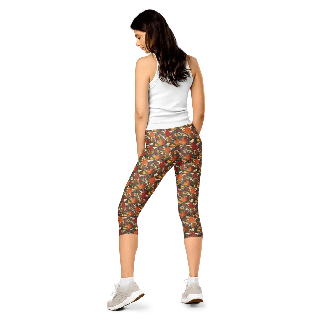 Autumn Alchemy on Capri Leggings — Back