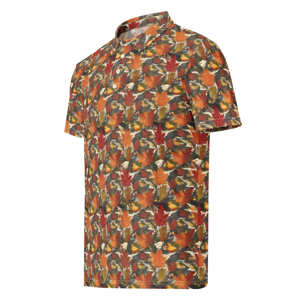 Autumn Alchemy on Men's Slim Fit Polo Shirt — Left Front