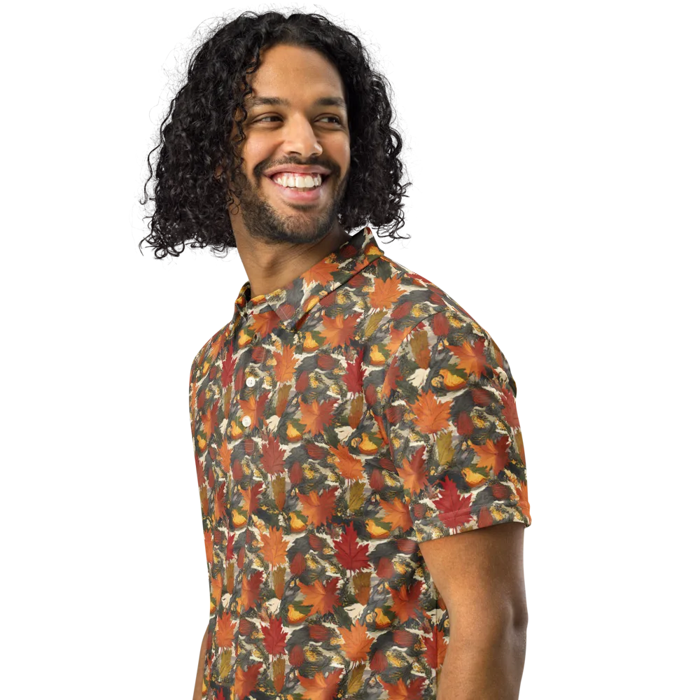 Autumn Alchemy on Men's Slim Fit Polo Shirt — Left Front