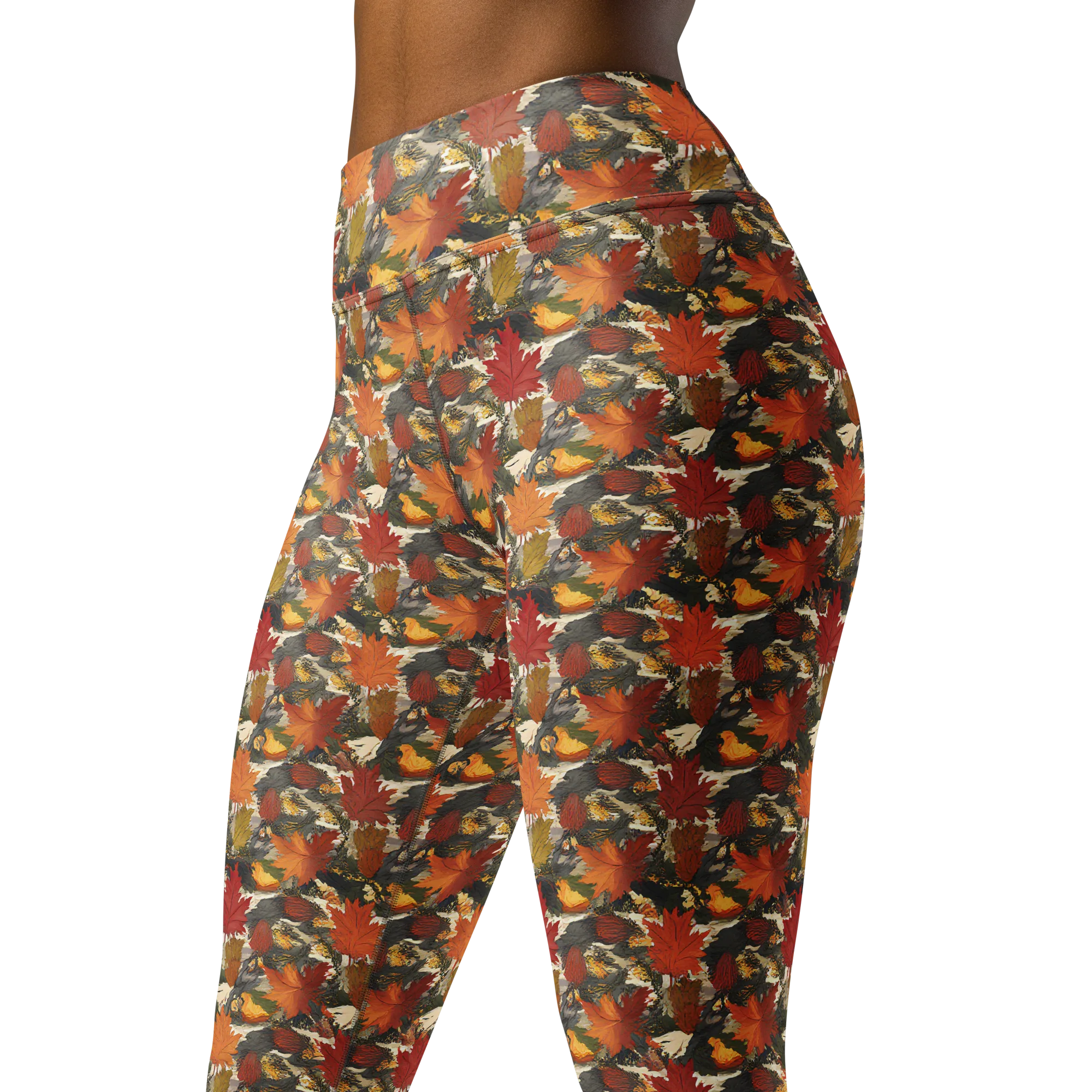 Autumn Alchemy on Yoga Leggings — Left Front