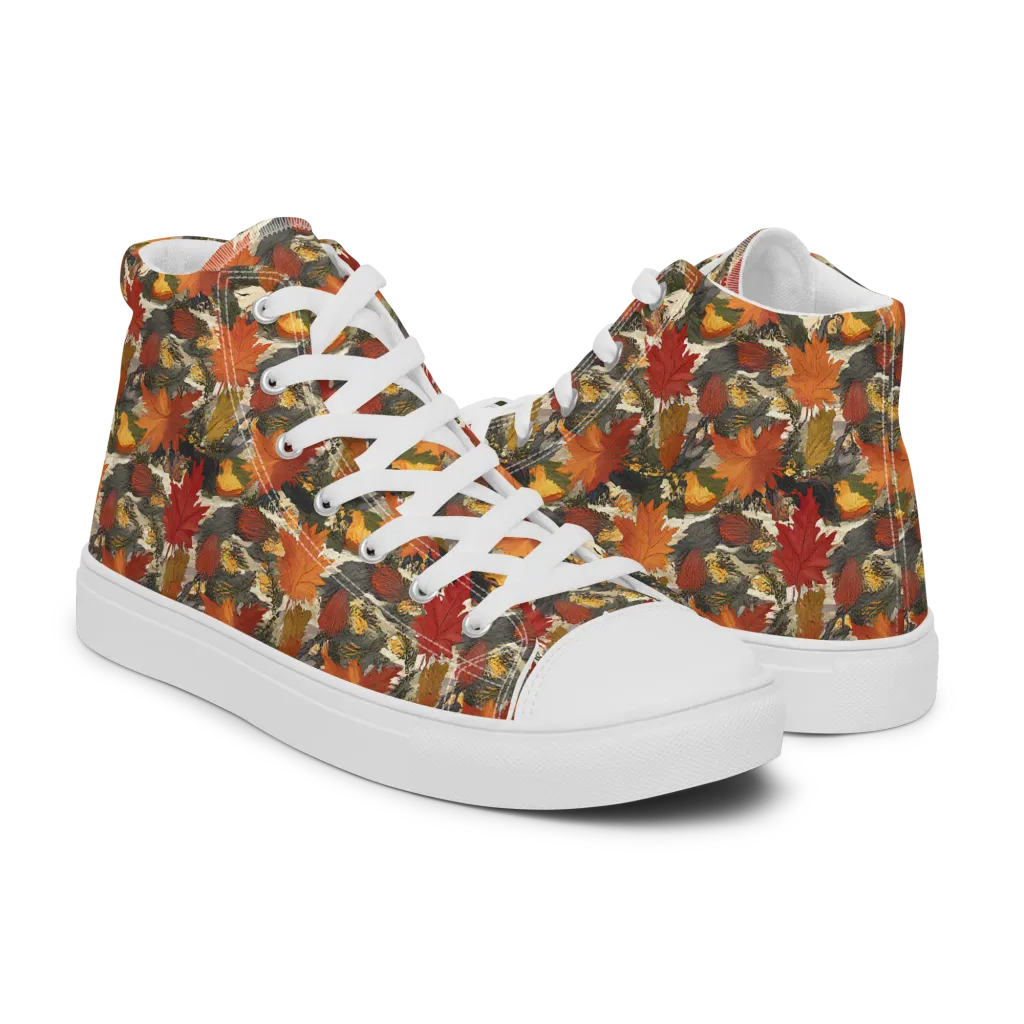 Autumn Alchemy on Women's High Top Canvas Shoes — Right