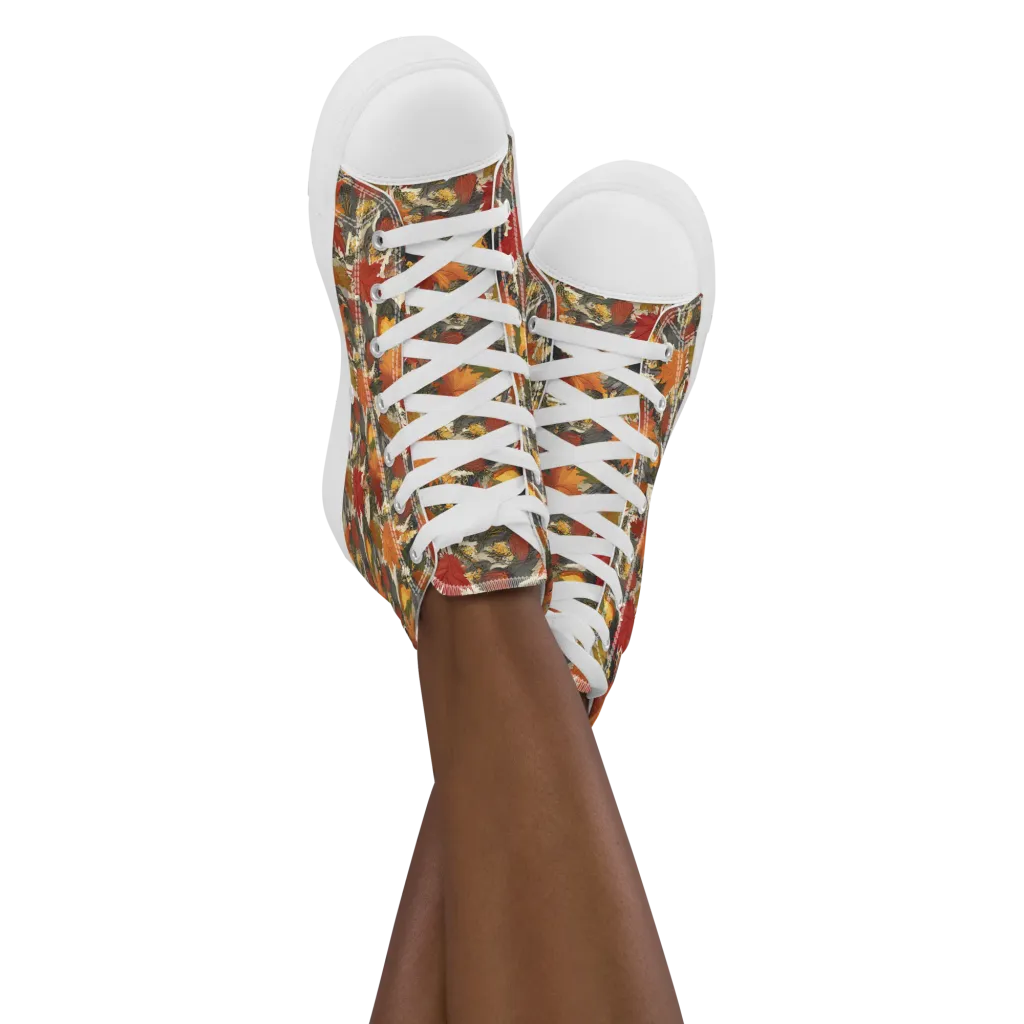 Autumn Alchemy on Women's High Top Canvas Shoes — Front