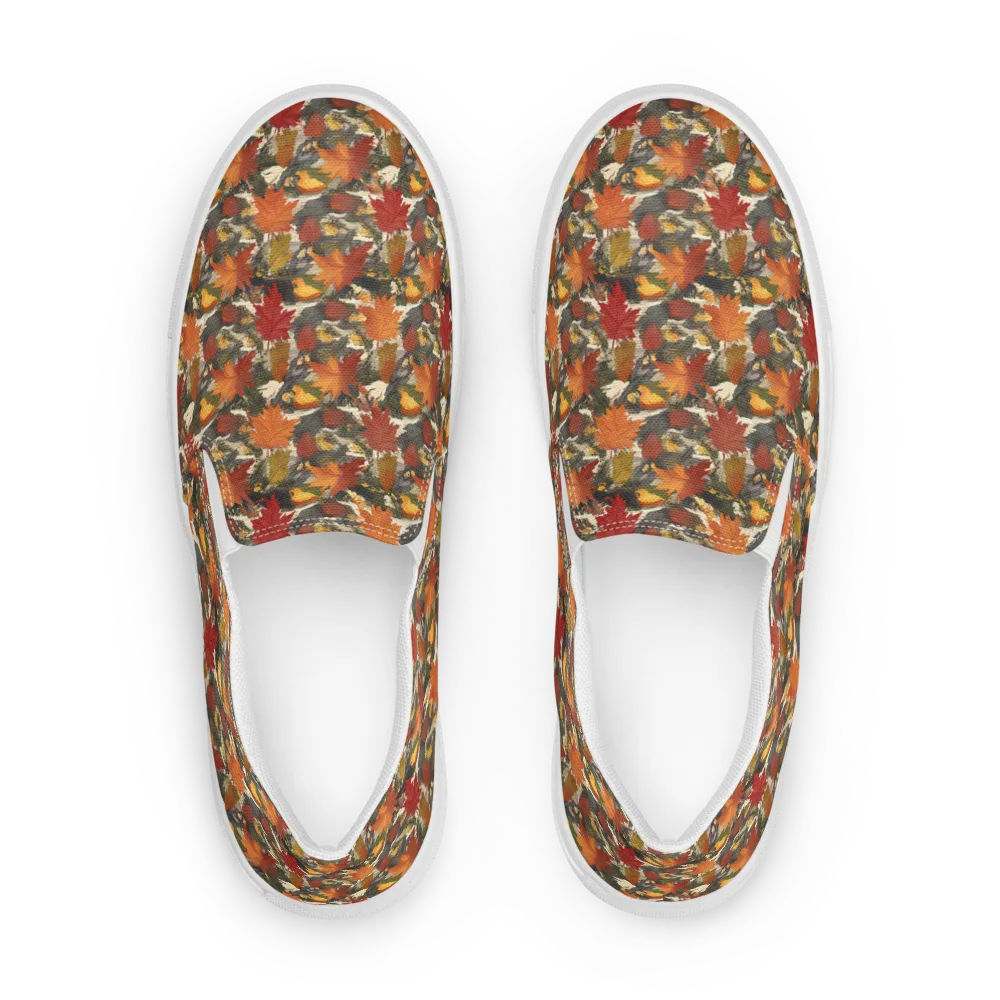 Autumn Alchemy on Men's Slip-On Canvas Shoes — Front