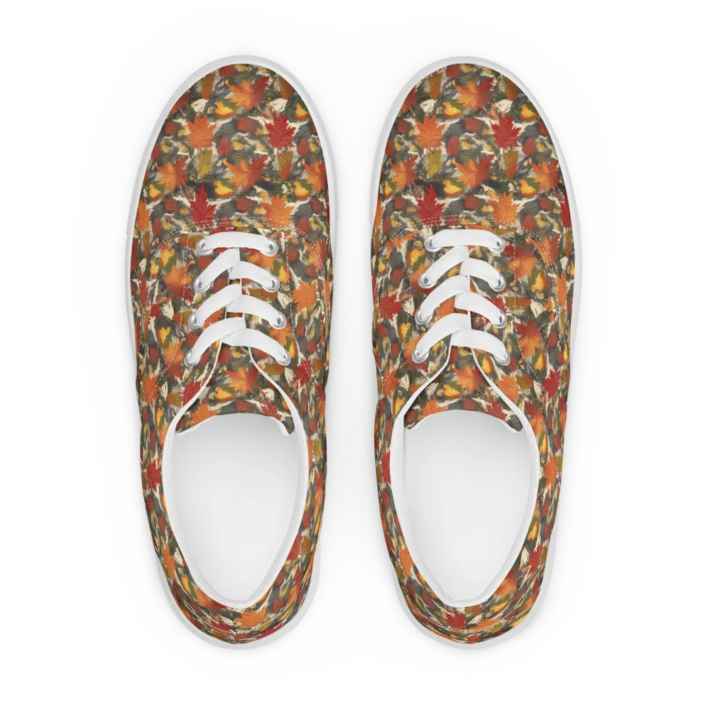 Autumn Alchemy on Men's Lace-Up Canvas Shoes — Front