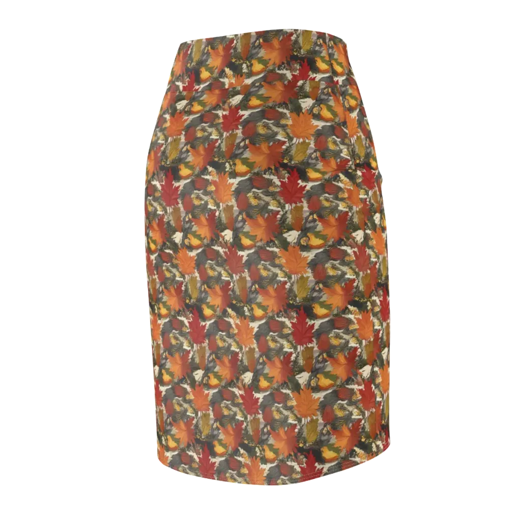 Autumn Alchemy on Pencil Skirt — Back Side