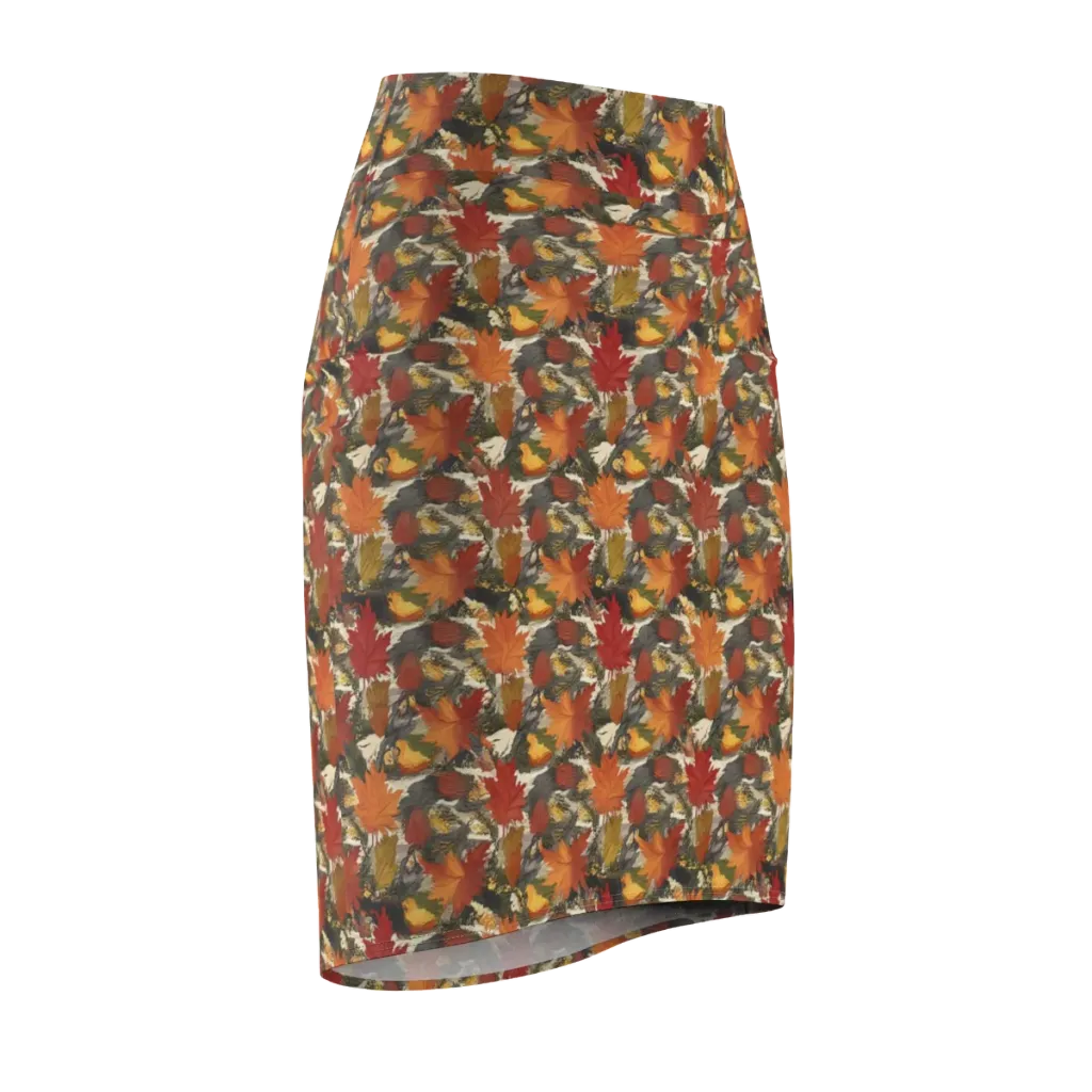 Autumn Alchemy on Pencil Skirt — Front Side