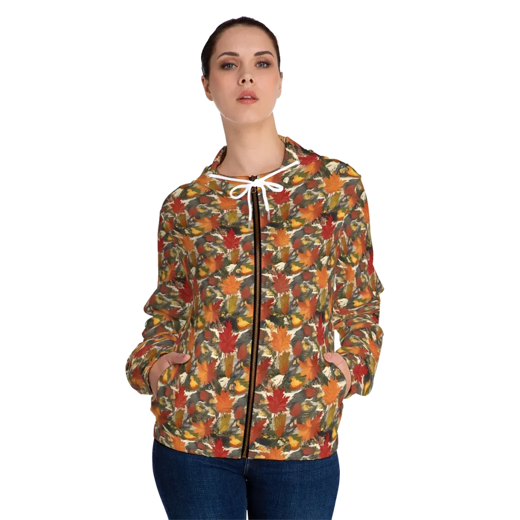 Autumn Alchemy on Women's Full-Zip Hoodie — Front On Person