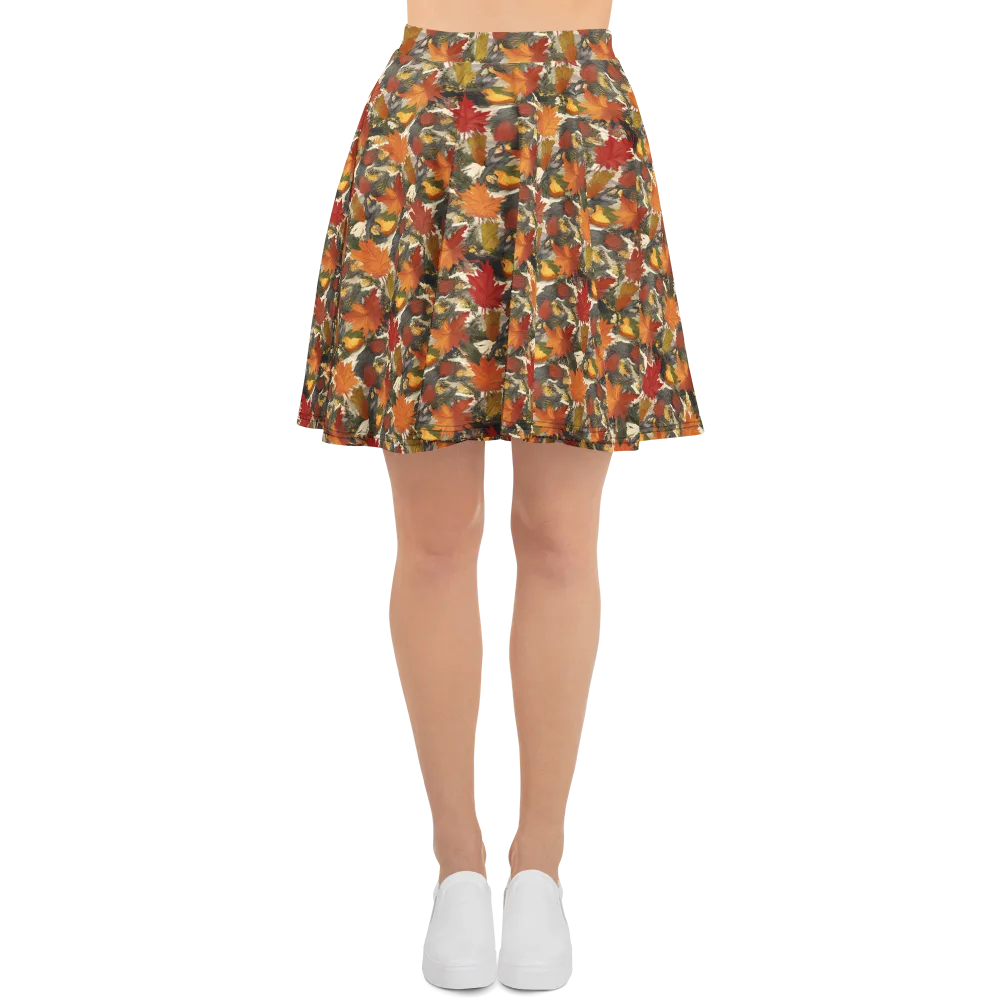 Autumn Alchemy on Skater Skirt — Front