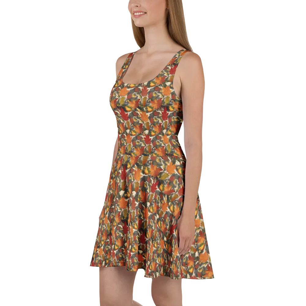 Autumn Alchemy on Skater Dress — Left