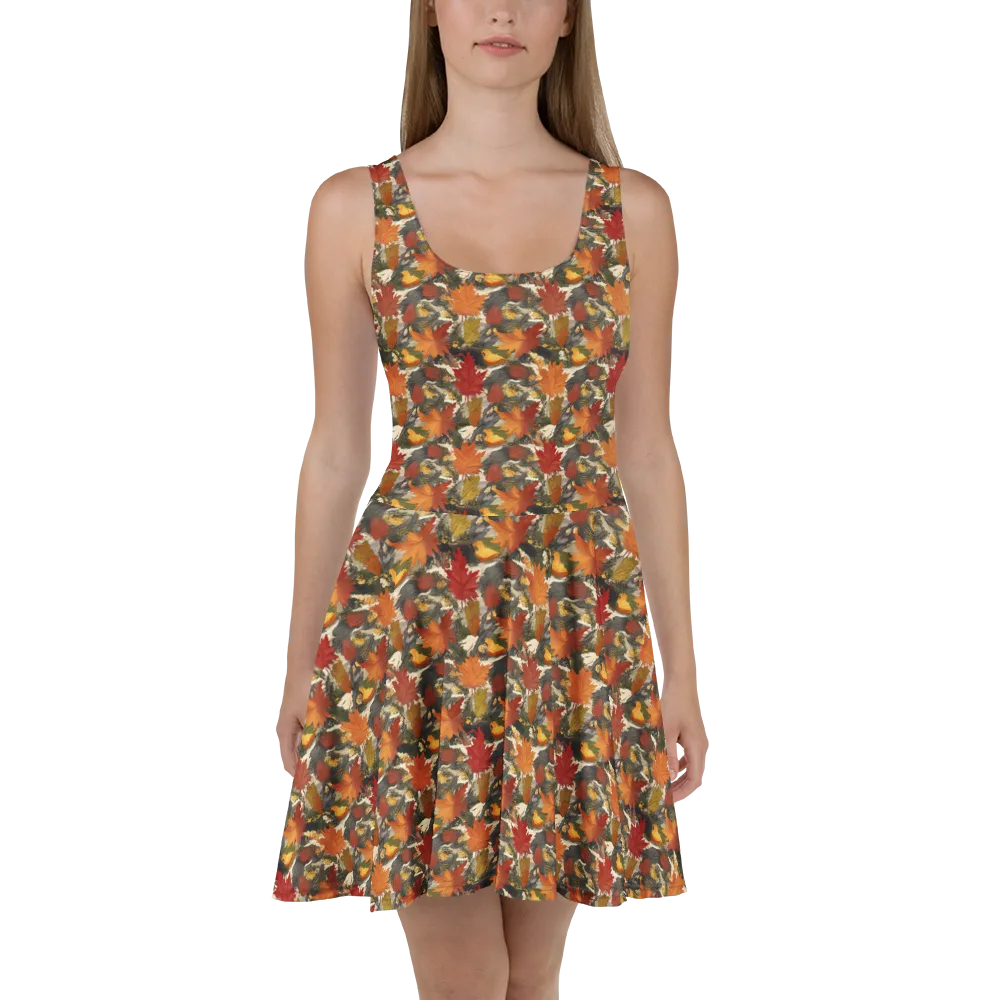 Autumn Alchemy on Skater Dress — Front