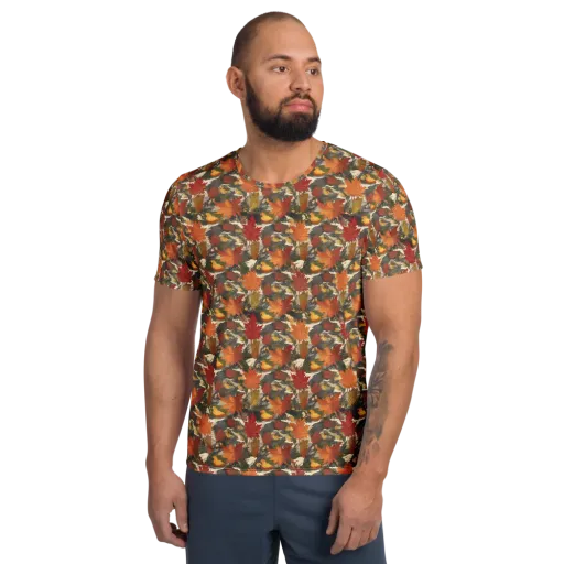 Autumn Alchemy on a Men's Athletic T-Shirt