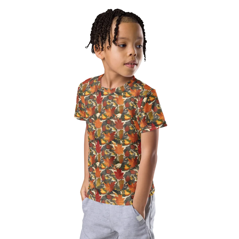 Autumn Alchemy on Kids Crew Neck T-Shirt — Left Front
