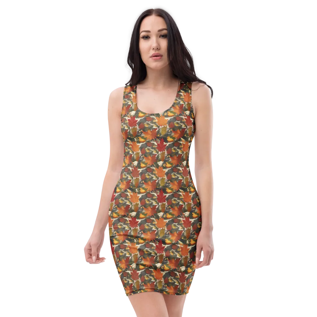 Autumn Alchemy on Bodycon Dress — Front