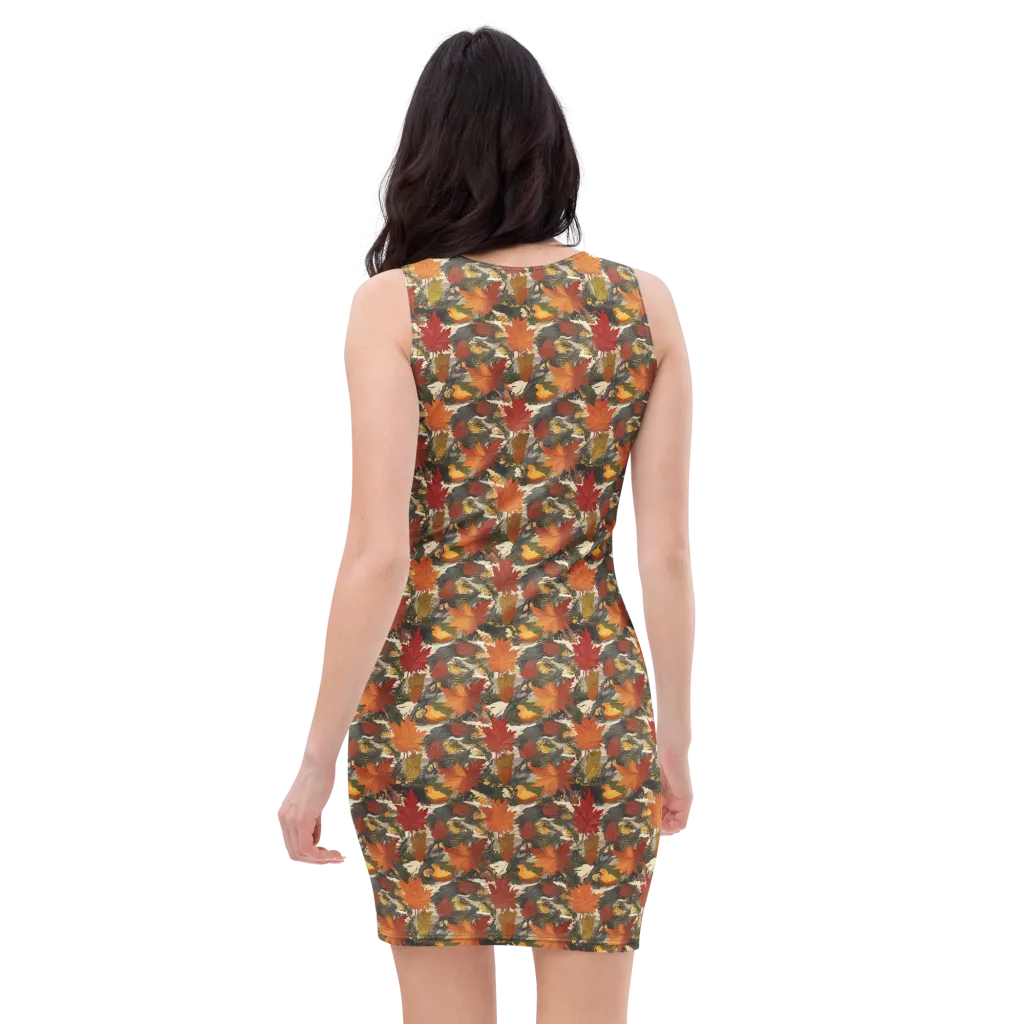 Autumn Alchemy on Bodycon Dress — Back
