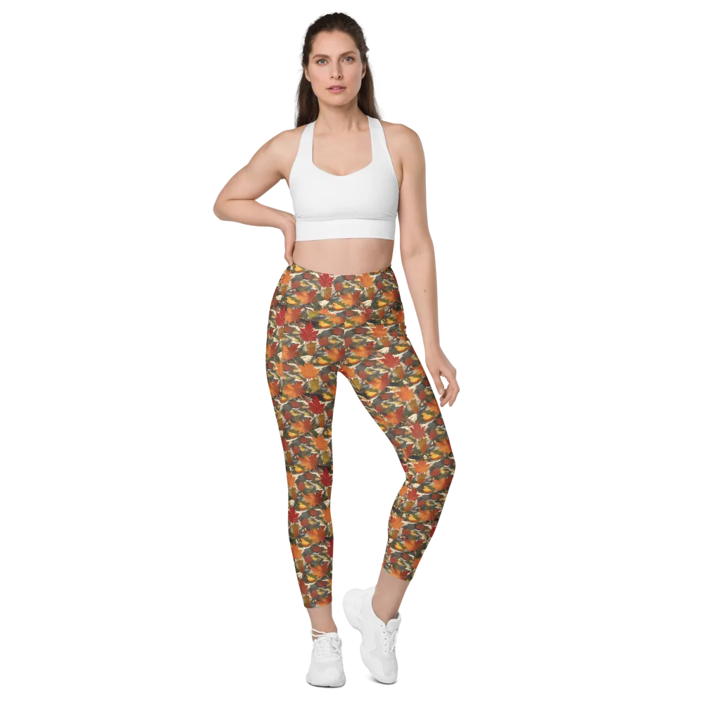 Autumn Alchemy on Leggings with Pockets — Front