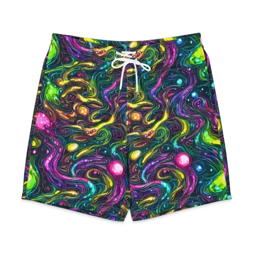 Cosmic Candy Current on a Men's Board Shorts