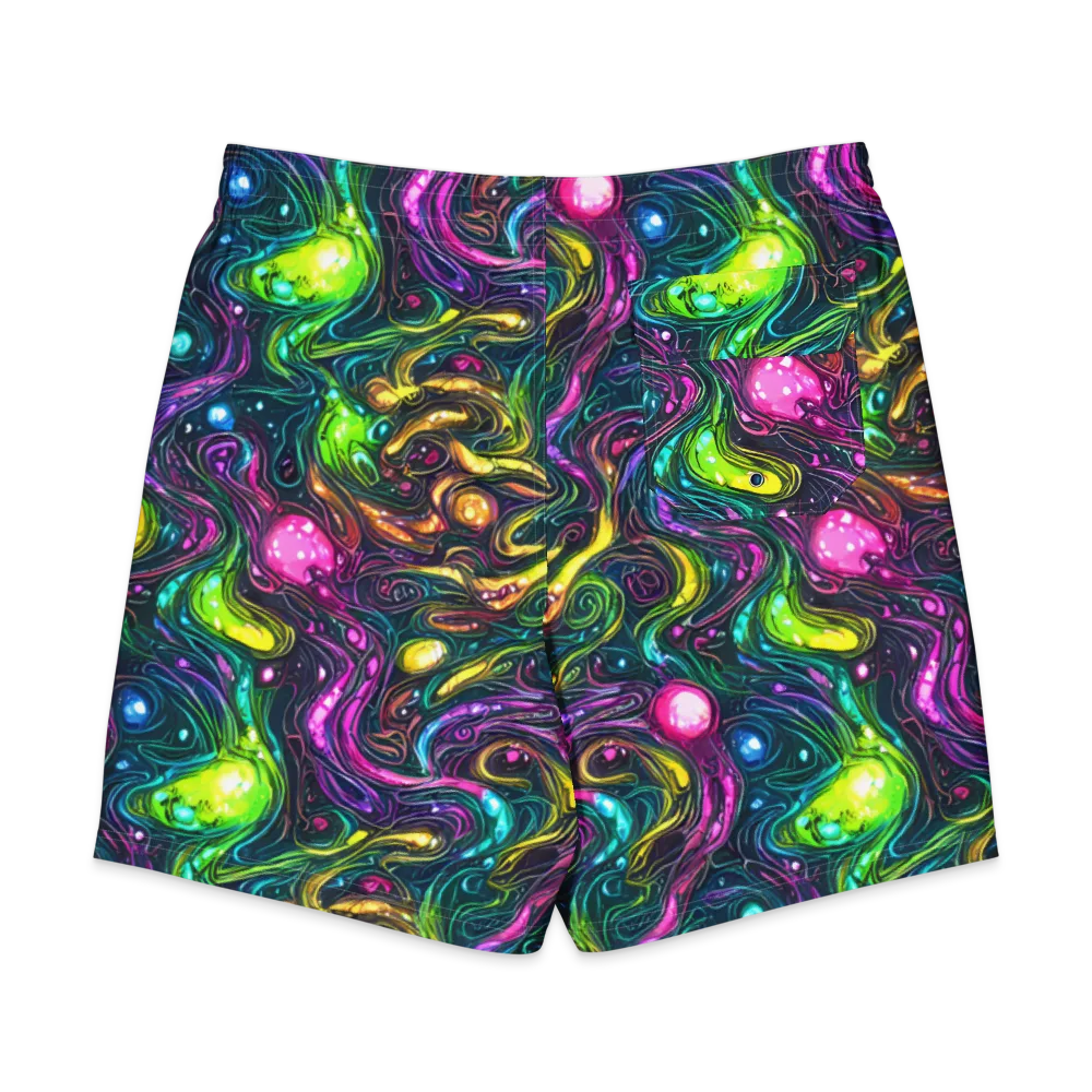 Cosmic Candy Current on Men's Board Shorts — Back