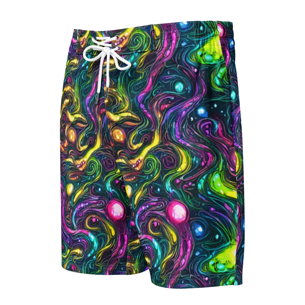 Cosmic Candy Current on Men's Board Shorts — Front