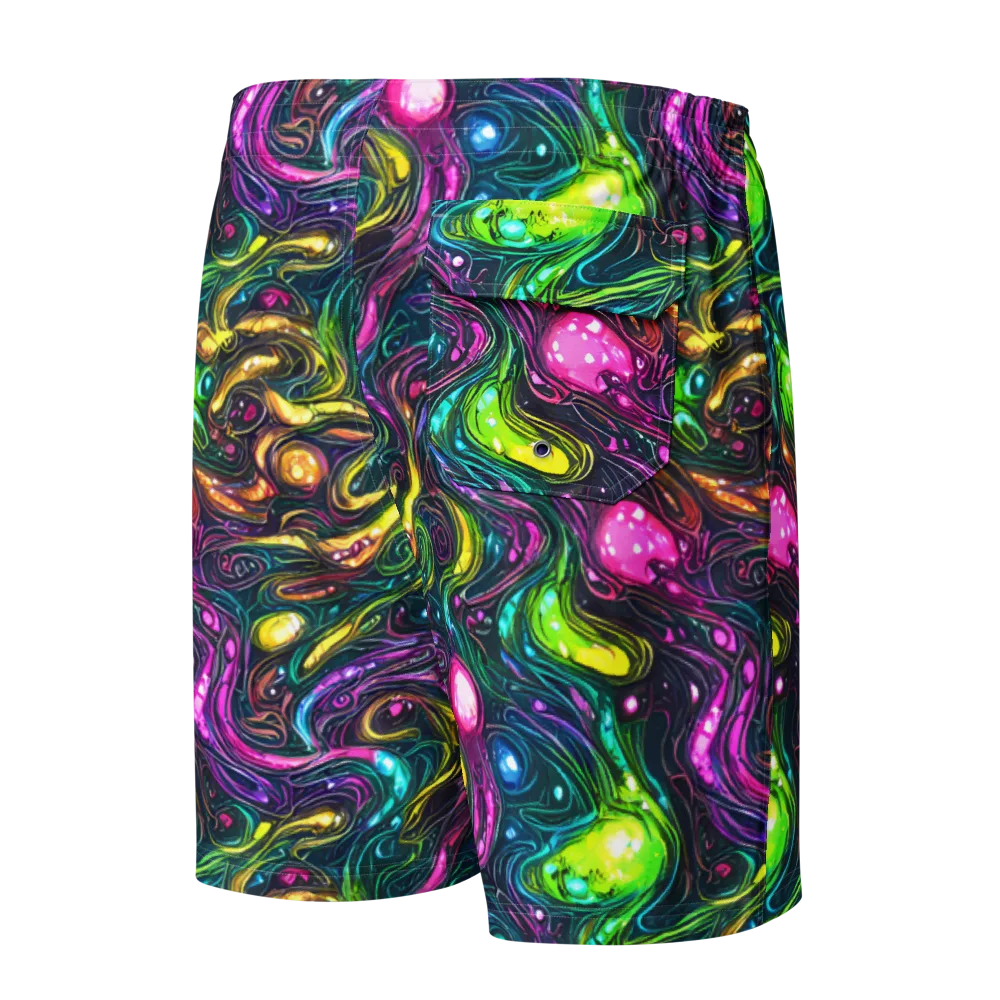Cosmic Candy Current on Men's Board Shorts — Back