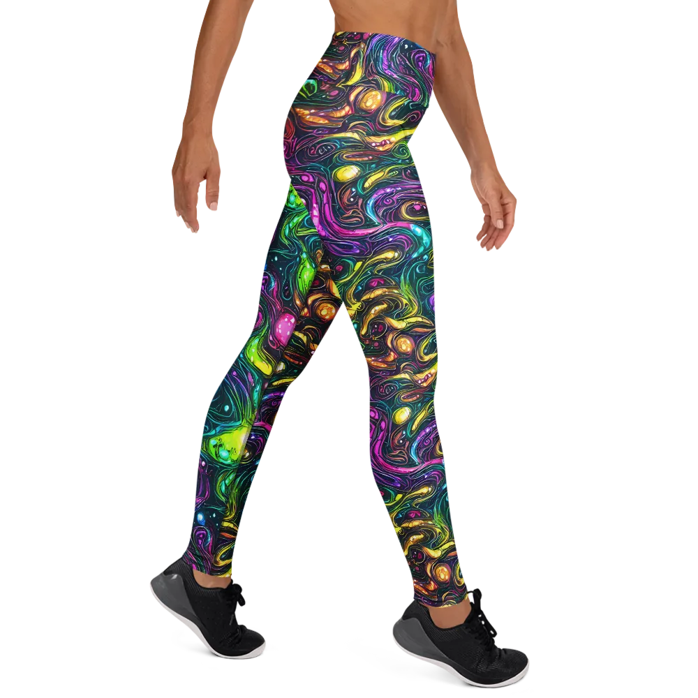 Cosmic Candy Current on Yoga Leggings — Right