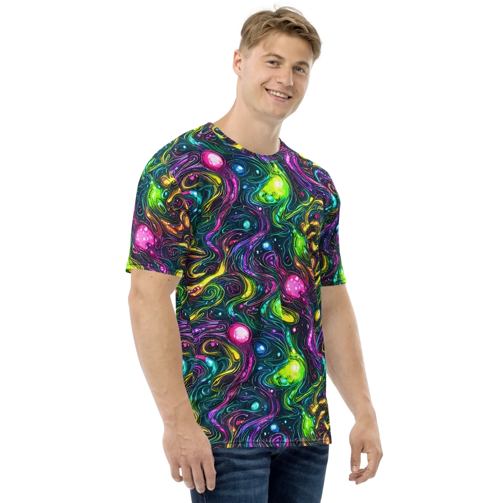 Cosmic Candy Current on Men's Crew Neck T-Shirt — Right