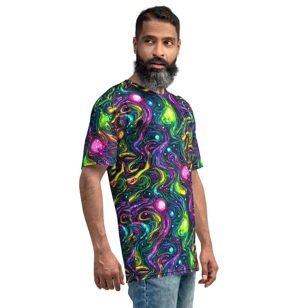 Cosmic Candy Current on Men's Crew Neck T-Shirt — Right