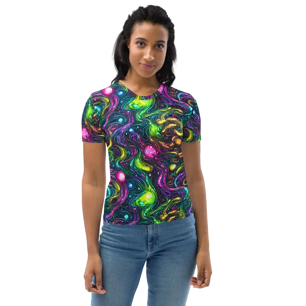 Cosmic Candy Current on Women's Crew Neck T-Shirt — Front