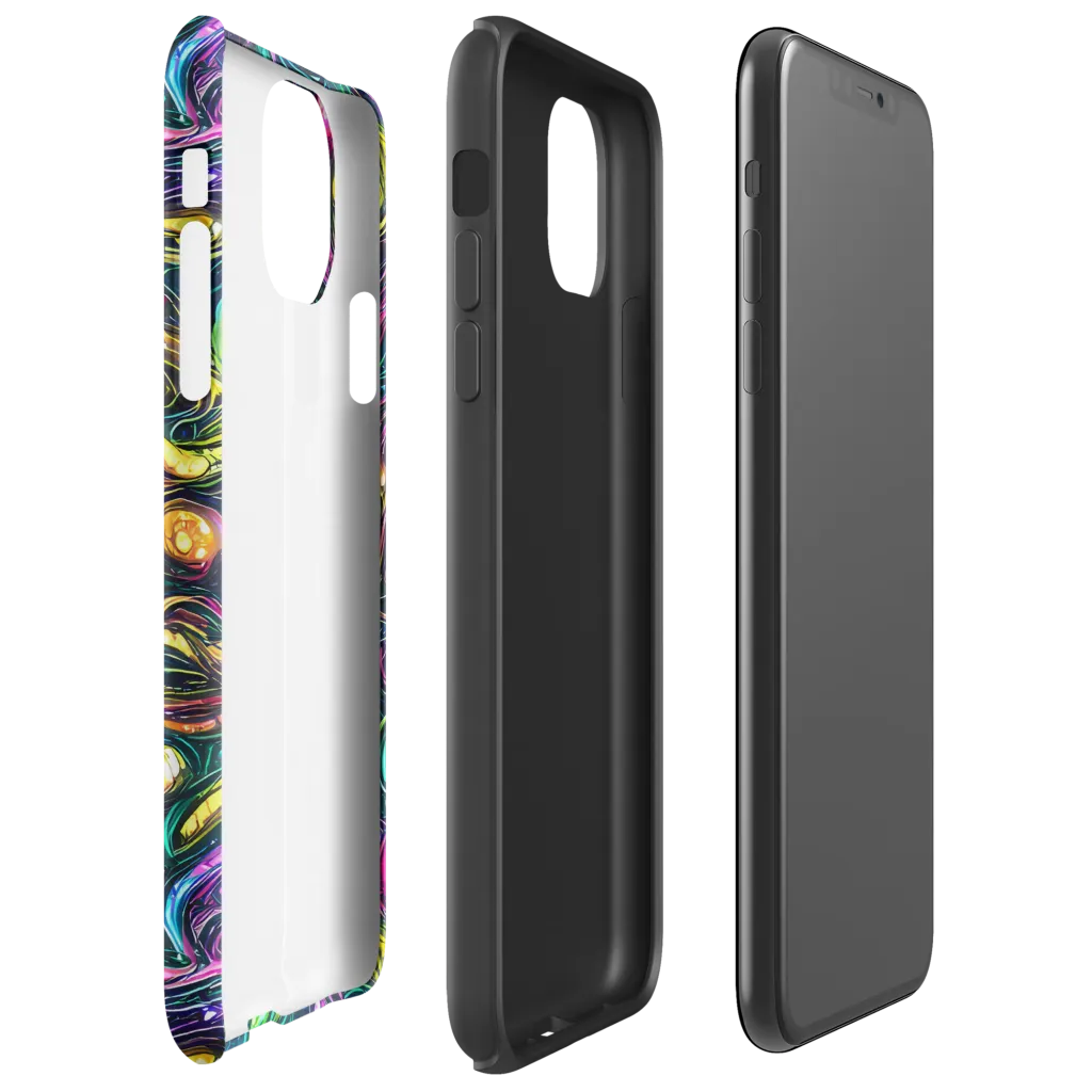 Cosmic Candy Current on Tough Case for iPhone® — Right