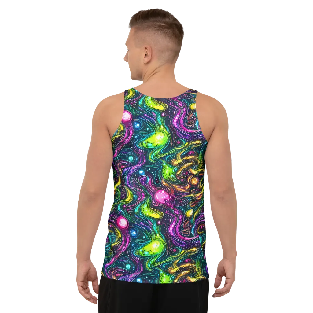 Cosmic Candy Current on Men's Tank Top — Back