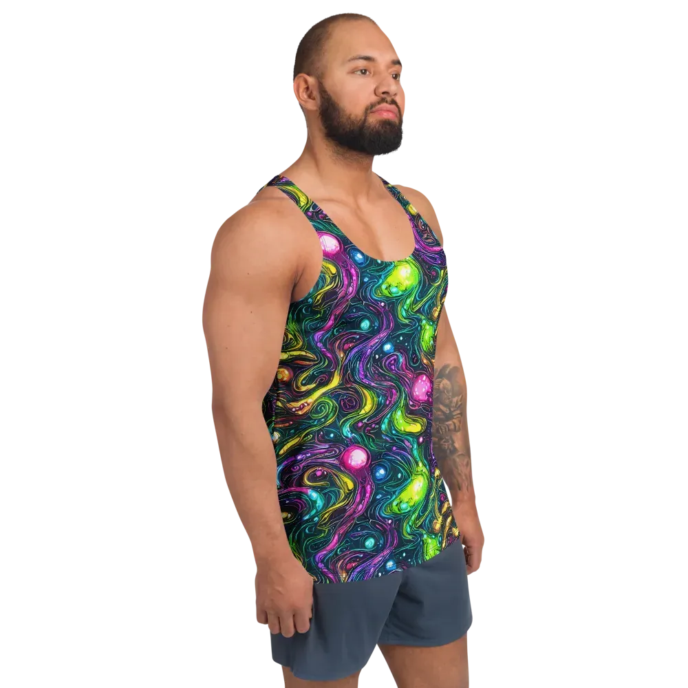 Cosmic Candy Current on Men's Tank Top — Right Front
