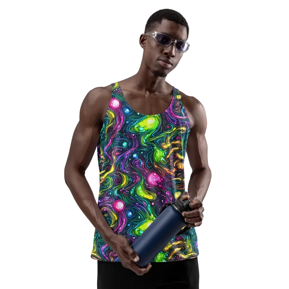 Cosmic Candy Current on Men's Tank Top — Front