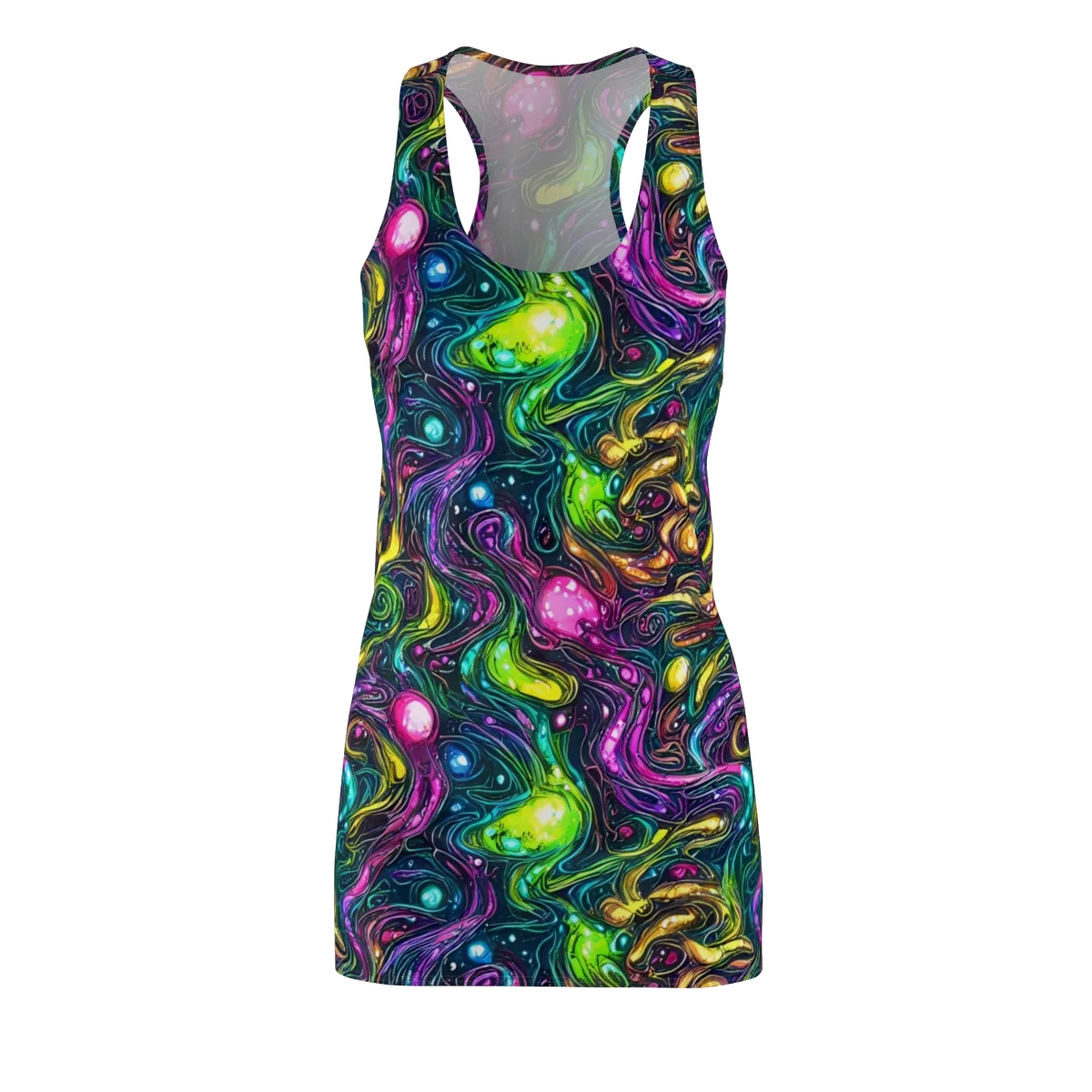 Cosmic Candy Current on Racerback Dress — Front