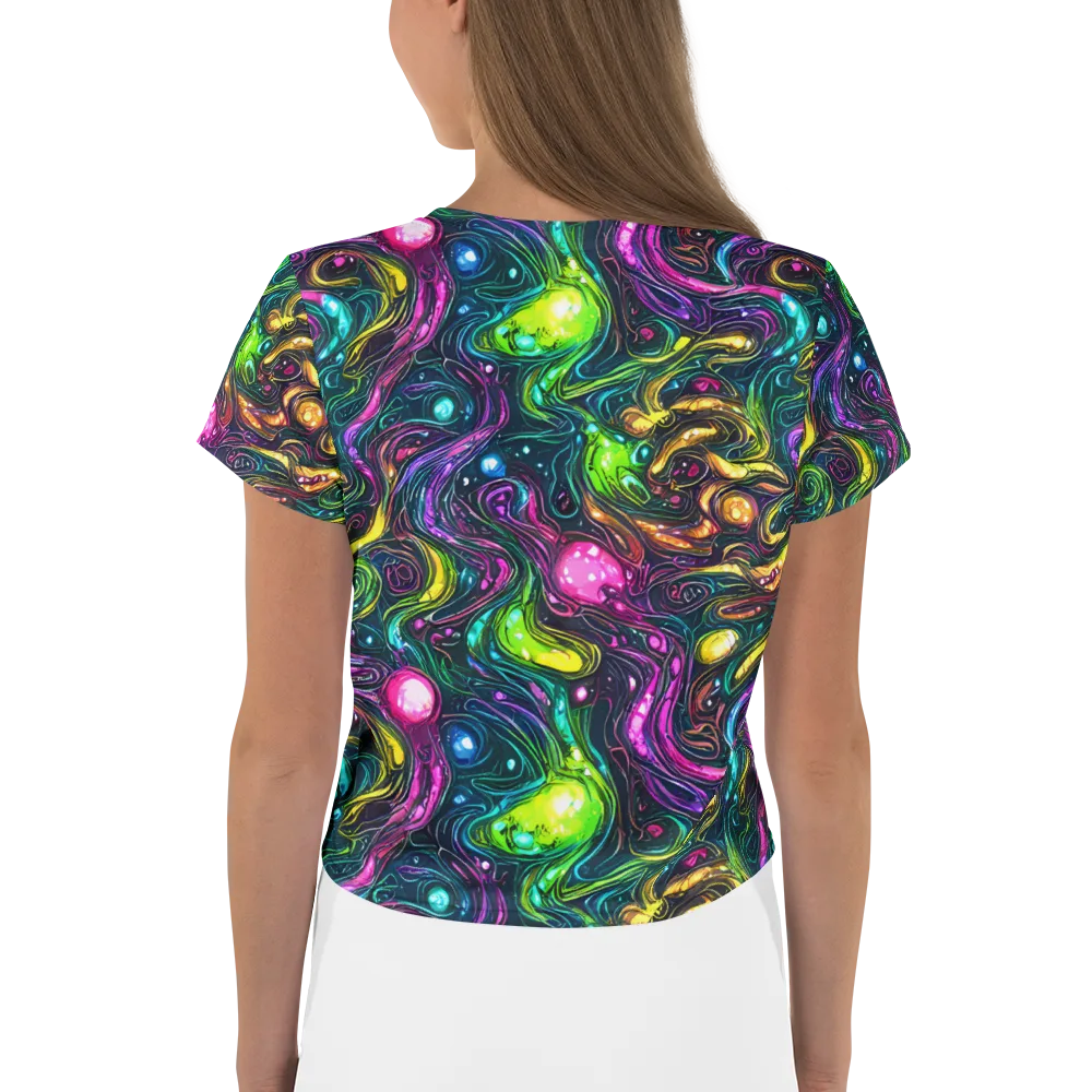 Cosmic Candy Current on Crop Tee — Back