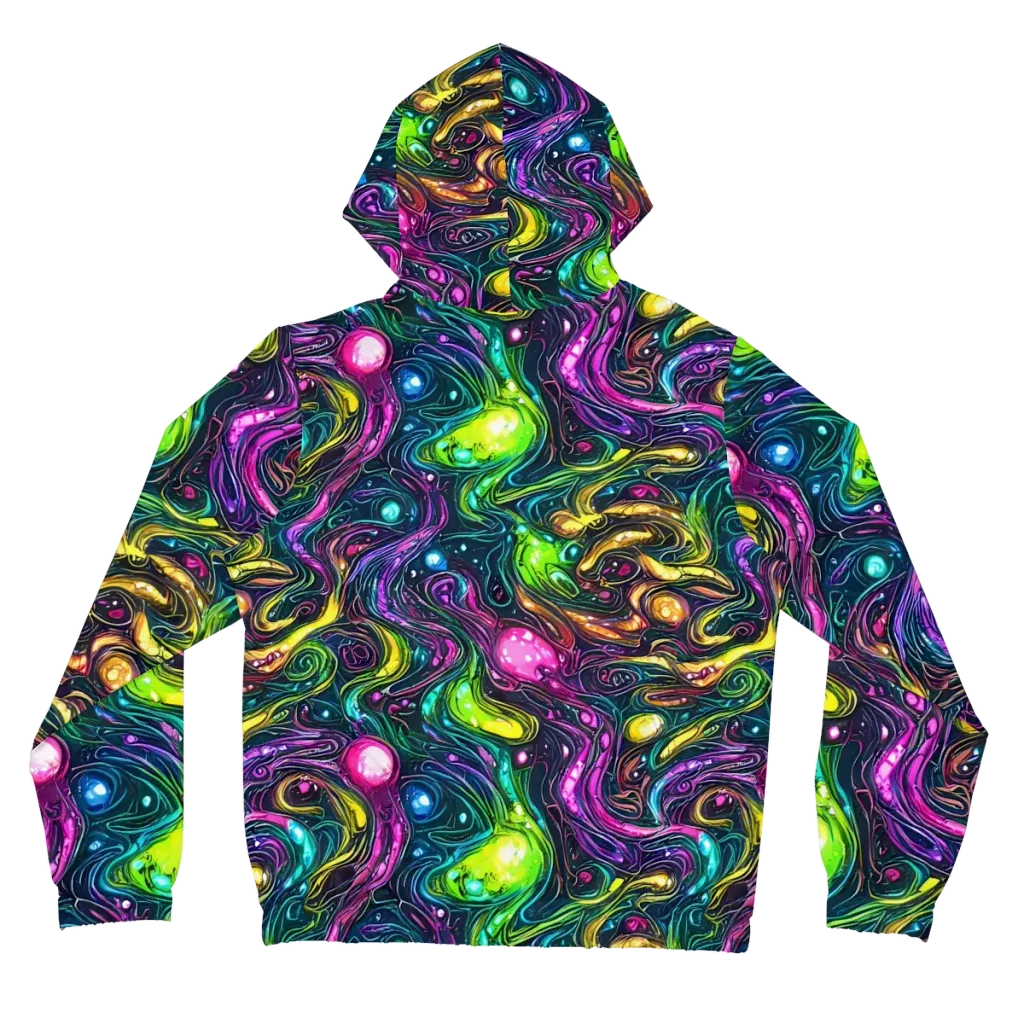 Cosmic Candy Current on Women's Full-Zip Hoodie — Back
